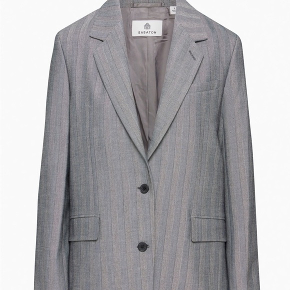 Aritza Babaton Blazer Womens Large Atelier Agency Lara Stripped Academia Jacket - Picture 1 of 14
